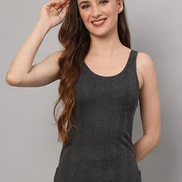 ESOROUCHA Women Striped Ribbed Thermal Tops-image-31