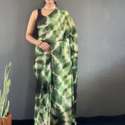 KAYOMMI Tie and Dye Pure Georgette Saree-image-81