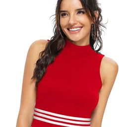 Fashion Care Women Striped Sleeveless Top-image-91