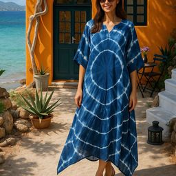 Maaesa Women Geometric Printed Daily Kaftan Kurta-45