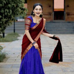MANMOHITSAREE Woven Design Zari Semi-Stitched Lehenga & Unstitched Blouse With Dupatta image 2