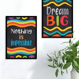Myntra Elegant Homes Black & Orange 2 Piece Synthetic Wood Other Wall Paintings-image-79