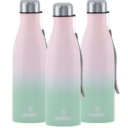 Speedex Multicoloured Set of 3 Stainless Steel Solid Water Bottle-image-12