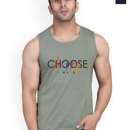 SLOWLORIS Pack Of 2 Printed Combed Cotton Gym Vests VSL26 CMB(CHS LGTGREEN)(ADV NAVY)-image-100