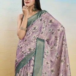 Ethnielle Floral Zari Tissue Mysore Silk Saree-picture-9