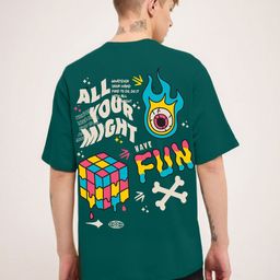 VEIRDO Men Printed Applique T-shirt-image-86