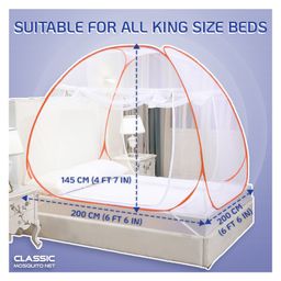 classic mosquito nets Classic Mosquito Net For Double Bed - Orange image 3