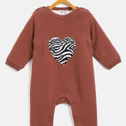 JWAAQ Infants Printed Winter Romper With Fur Lined-image-69