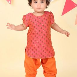Fabindia Girls Floral Printed Regular Kurta with Salwar-image-36