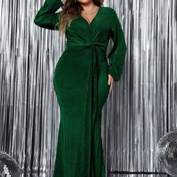 StyleCast Curve Plus Size Puff Sleeves Maxi Dress-image-2