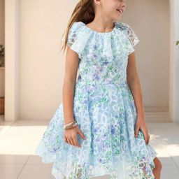 Juniors by Babyshop Girls Floral Printed Fit & Flare Dress-image-90