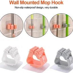 sjk (PACK OF 2)SELF ADHESIVE WALL MOUNTED BROOM HOLDER HOOK1.178 Hook 2-picture-27