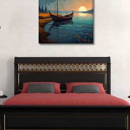 OLIVE TREE Blue & Yellow Canvas Wall Paintings-picture-2