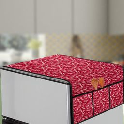 The Furnishing Tree Red Plastic Refrigerator Cover-image-32
