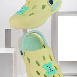 PASSION PETALS Kids Teddy Applique Croslite Clogs-51