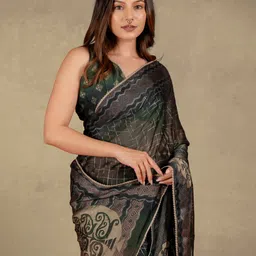 KALINI Checks Printed Zari Saree-picture-13