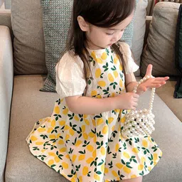 FOREVER FRIDAY Women Floral Print Puff Sleeve A-Line Dress-34