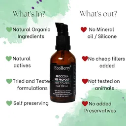 EcoBerry Broccoli-Bee Propolis Frizz Control Hair Serum -30Ml image 3