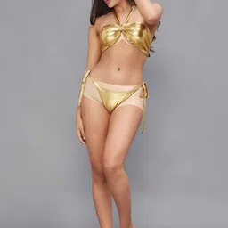 VAGHBHATT Halter Neck Swim Bikini Set-image-25