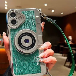 Luxury Kase Textured 3D Lens Design iPhone 16 Retro Vintage Camera Style Back Case-image-69