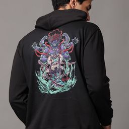 zentik Men One Piece Graphic Printed Hooded Sweatshirt-image-60