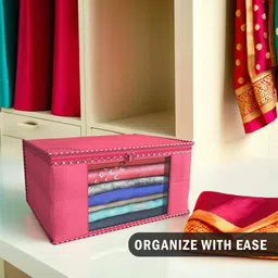 Kuber Industries Pink 9 Pieces Foldable Drawer Organisers image 3