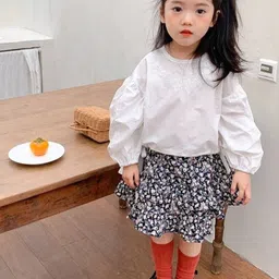 LULU & SKY Girls Floral Pattern Mini Skirt-image-9