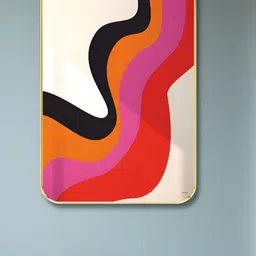 Aura White & Black Abstract Printed Wood Wall Art-19