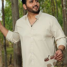 Instafab Plus Comfort Spread Collar Relaxed Fit Cotton Shirt-picture-42