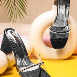 CORSICA Synthetic Patent Black Heels-40