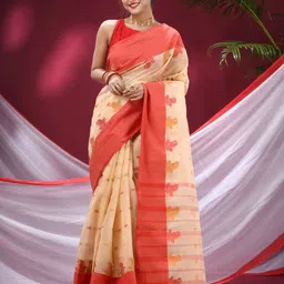 DESH BIDESH Woven Design Pure Cotton Saree-picture-42