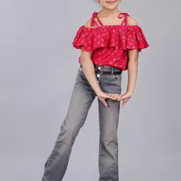 DMP FASHION Floral Printed Off-Shoulder Cotton Top-image-60