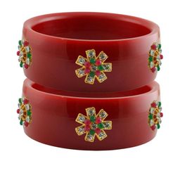 Vidhya Kangan Women Red Bangle-image-84