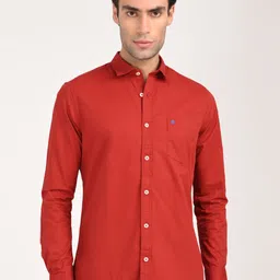 Blu MNKY Men Solid Slim Fit Casual Shirt-image-4
