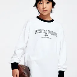 LULU & SKY Boys Typography Printed Round Neck Cotton Oversized T-shirt-picture-29