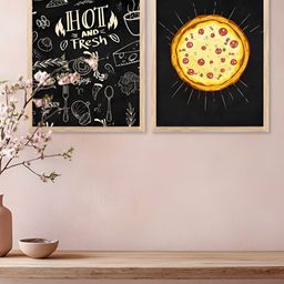 Kotart Brown & Black 2 Pieces Printed Wooden Wall Arts-picture-22