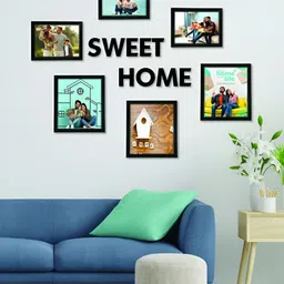 Aura Green & Black 5 to 7 Pieces MDF Wall Photo Frames-25