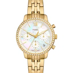 Fossil Women Embellished Dial & Stainless Steel Straps Analogue Watch AK_ES5358-22
