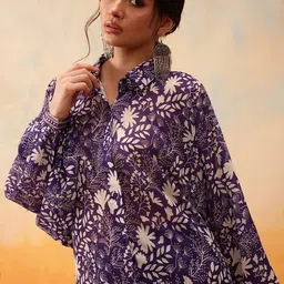 indo street Floral Printed Shirt With Trouser Co-Ords-image-11
