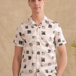 THINC Men Printed Relaxed Fit Spread Collar Shirt-image-79