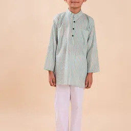 Sangria Striped Pure Cotton Kurta Sets-picture-30