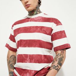 max Men Striped Round Neck Pure Cotton T-shirt-image-37