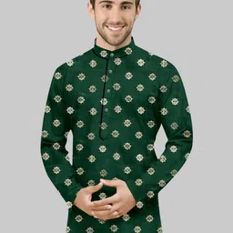 CELLUX Men Green Kurtas-image-84