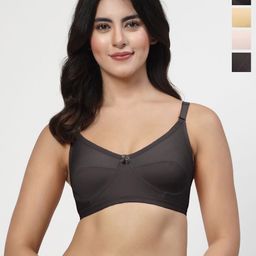 LILY akihdar Women Pack Of 3 Full Coverage Non Padded Non Wired Regular Everyday Bra-17