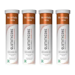 HK VITALS Set Of 4 Glutathione Effervescent Tablets- 15 Tablets Each- Orange-9