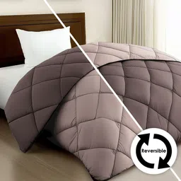 Story@home Brown Geometric Reversible 180 GSM Microfiber AC Room Single Bed Comforter-image-39