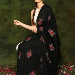 Exotic India Women Floral Embroidered Shawl-57