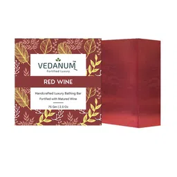 VEDANUM Handcrafted Red Wine Luxury Bathing Bar Soap with Matured Wine - 75g-52