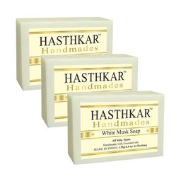 Hasthkar Set of 3 Handmade White Musk Soap for All Skin Types - 125 g  Each-28