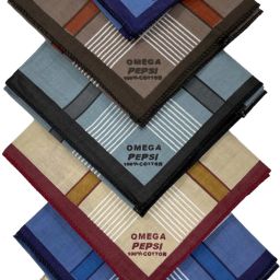 ISMIL Omega 100% cotton hand kercheif for men (Pack of 6) ["Multicolor"] Handkerchief-image-56